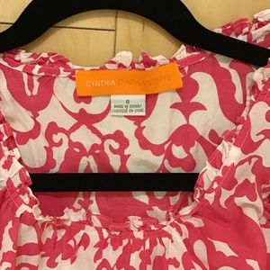 Cynthia Steffe Pink & White Sleeveless Top